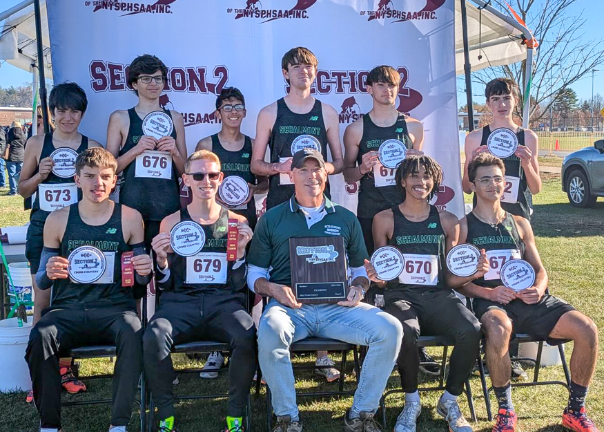 Group photo of boys cross country team