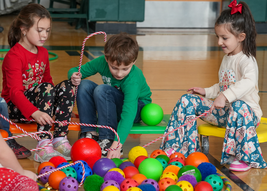 Students have fun in PE