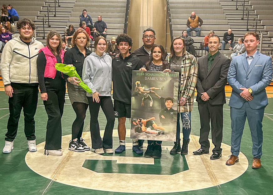 Group photo of family on Senior Night