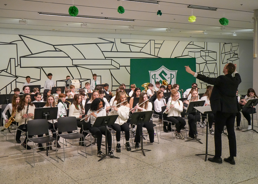 School band performs